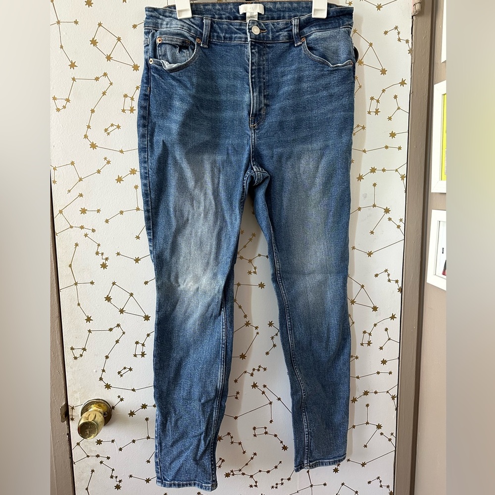 H&M Medium Wash high waisted Skinny Jeans